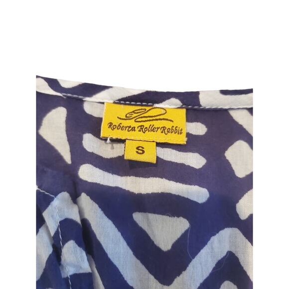 Roller Rabbit Purple aztec print  tunic Cotton Small - Picture 4 of 8